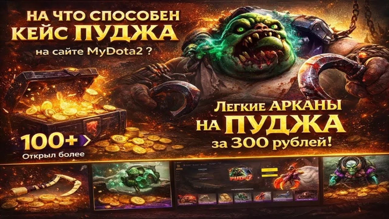 На Что Способен Кейс ПУДЖА на сайте MyDota2? Открыл более 100 кейсов и проверил!