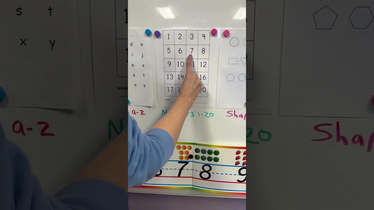 Number recognition 1-20 with Teacher Katie
