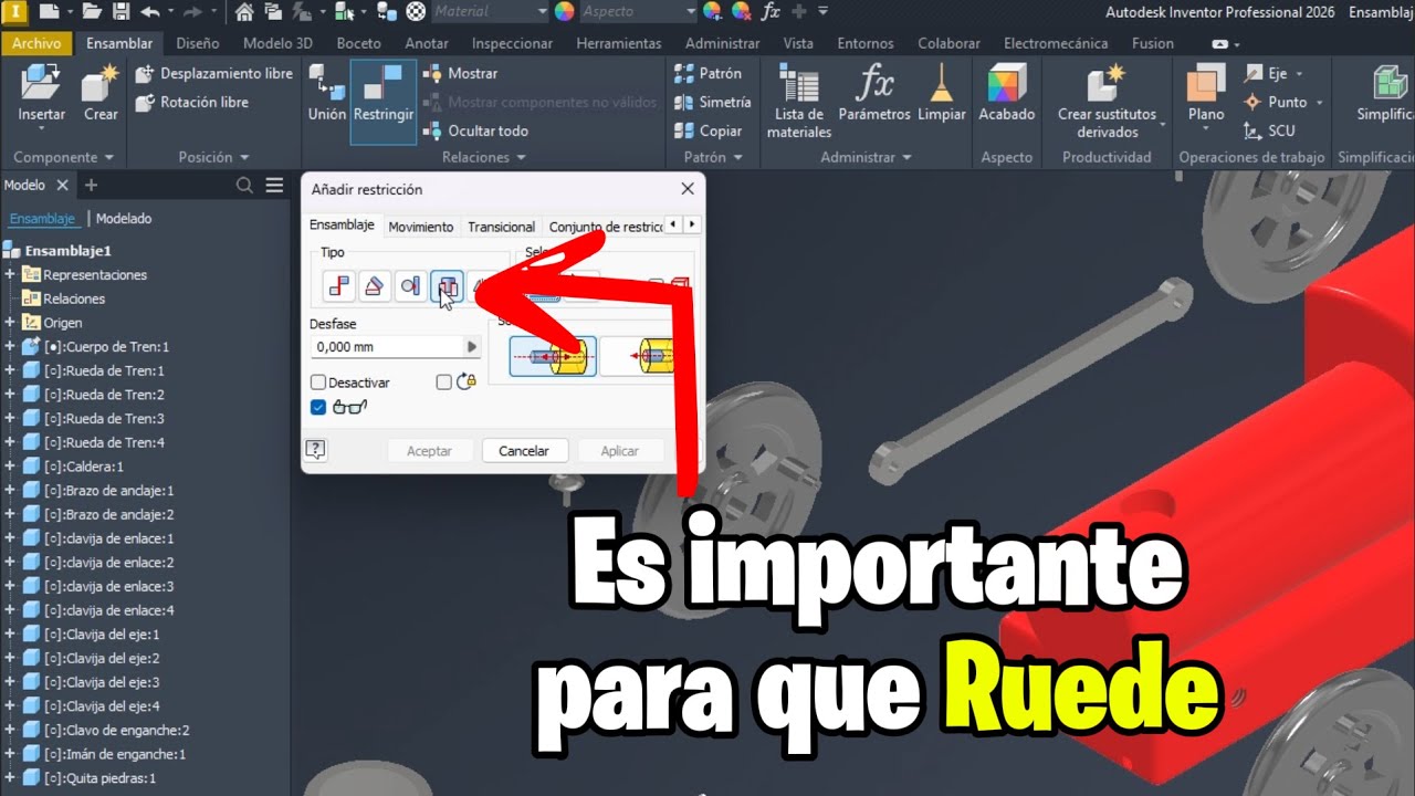Aprende a Ensamblar en Inventor | Técnicas de Modelado 3D
