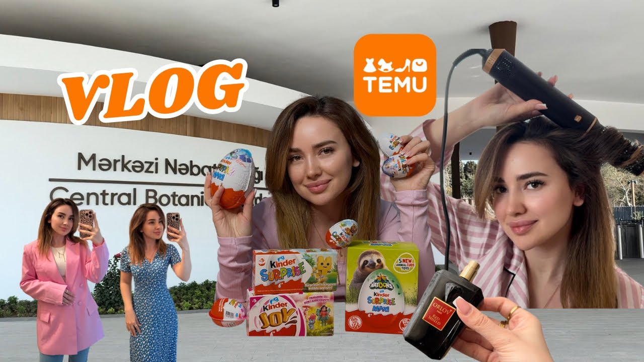 Temu pencək, paltar aldım | Nabatat bağına getdik | Kinder açdım və s. VLOG Aziza Majidova