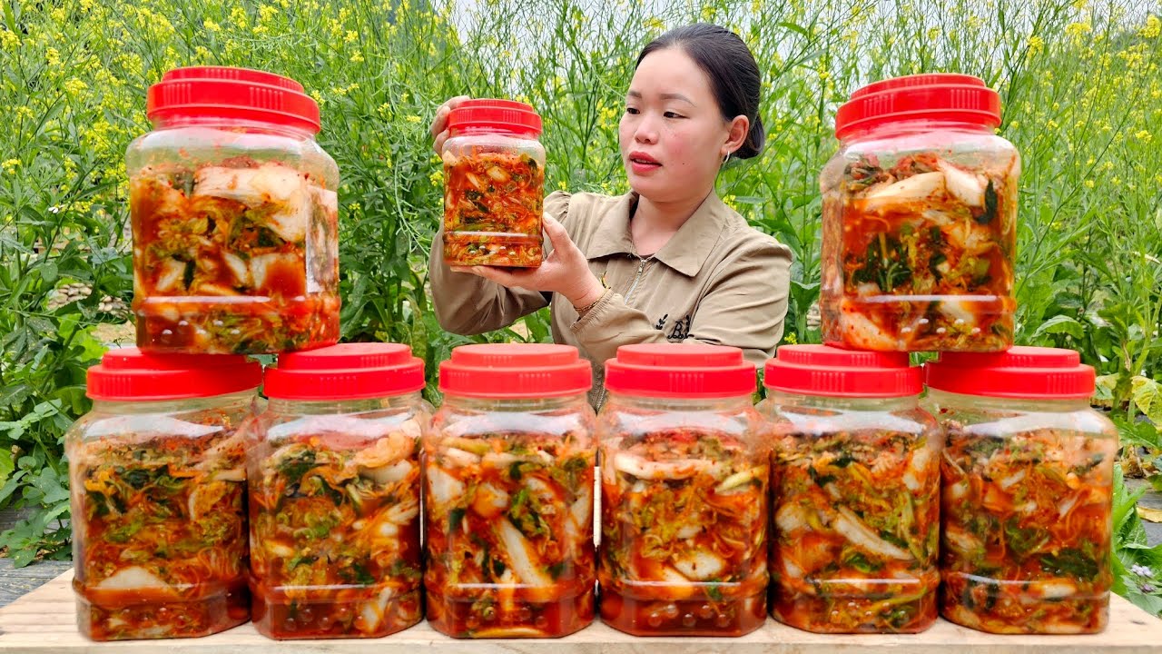 Harvest Chinese Cabbage: Processing to make Kimchi Bringing to the market to sell | Trieu Mai Huong.