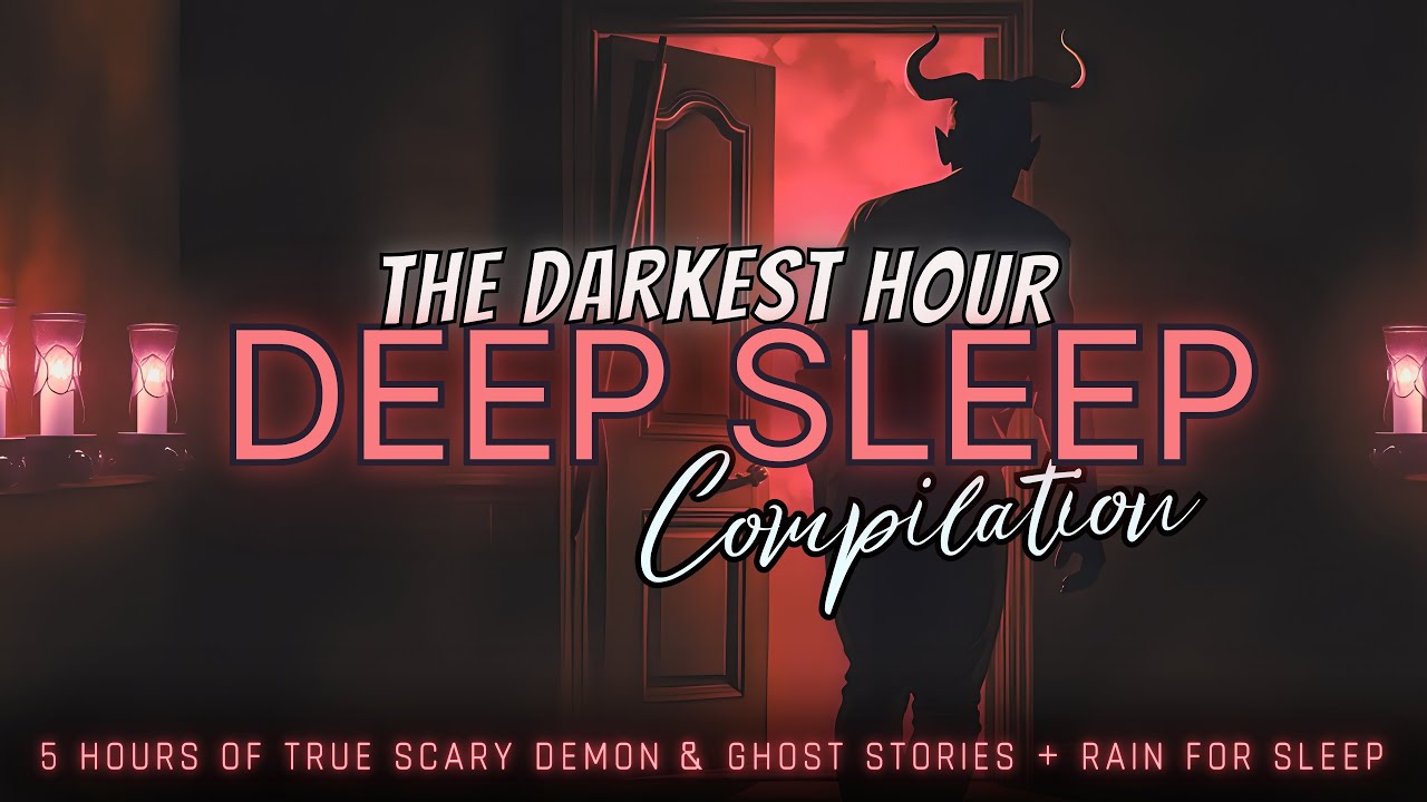 5 Hours of TRUE Scary Demon & Ghost stories + rain for sleep 💤 NO ADS, black screen 