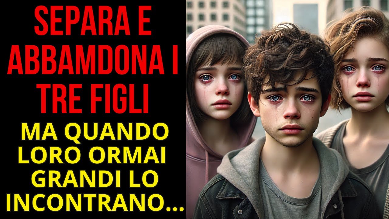 LASCIA I FIGLI SOLI E DISPERATI, MA QUANDO SI RITROVANO LUI DIRA' LORO CHE...
