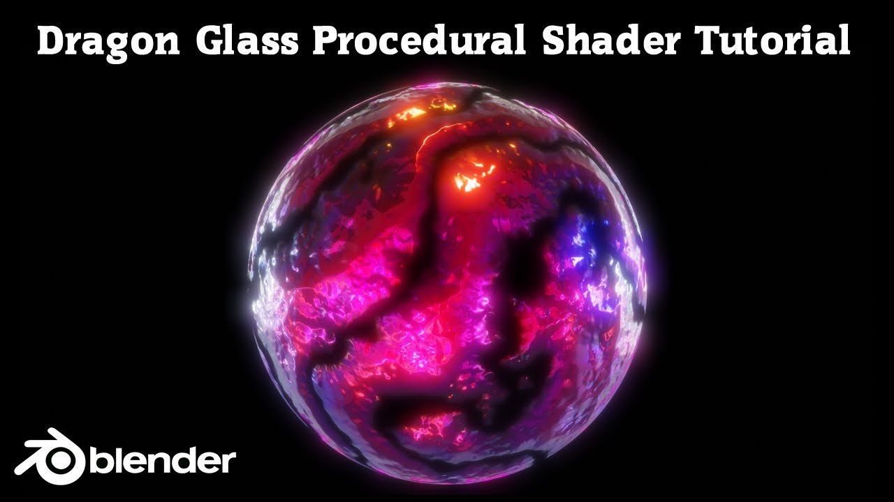 Blender Tutorial - Dragon Glass Procedural Shader Tutorial - [ Blender 2.8 ]