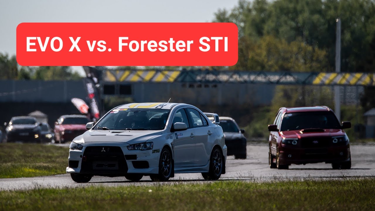 BFG Lancer Evo X vs. Subaru Forester STI Tor Poznań