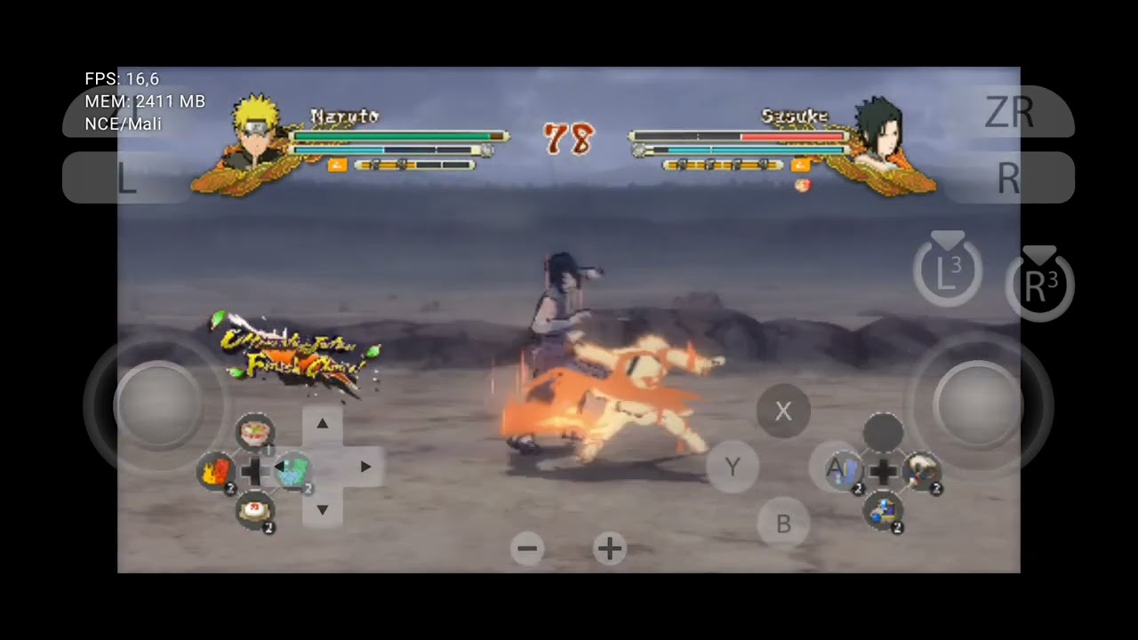 Test Naruto Storm 3 uzuy di unisoc t606 ram 4