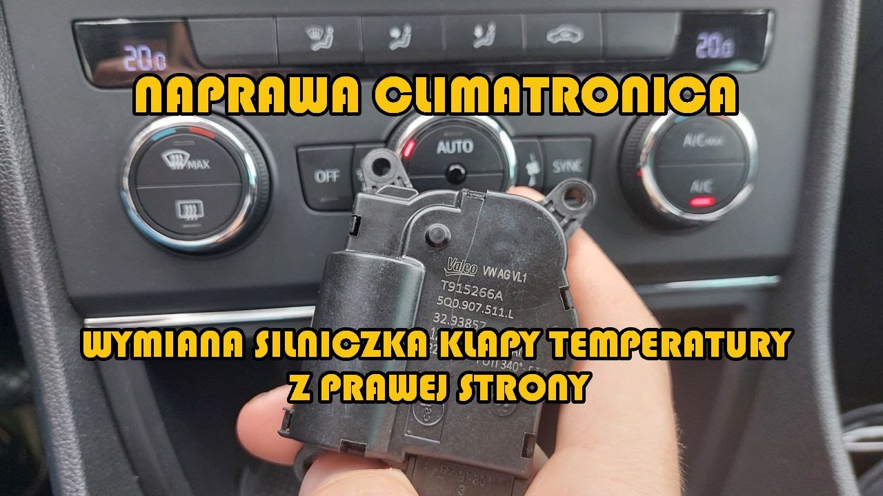 Wymiana silniczka klapy temperatury prawa strona