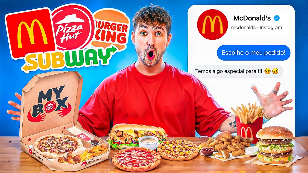 MANDEI DM PARA 50 FASTFOODS PARA DECIDIREM O QUE VOU COMER!