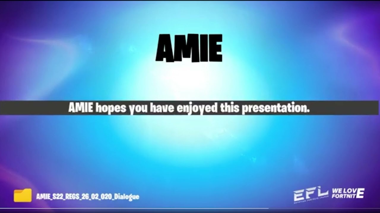 NEW Amie Fractured Voicelines Fortnite