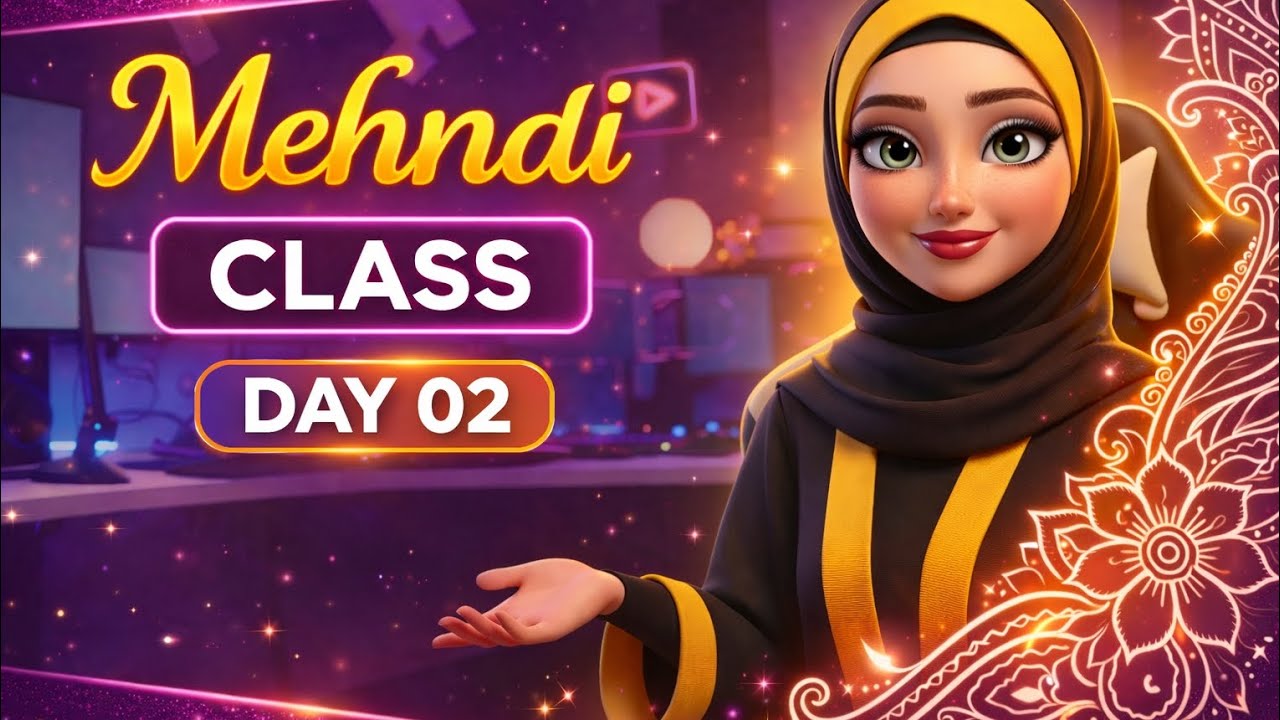 Basic Mehndi Class Day - 2 I mehndi classes for beginners mehndi tutorial/ Nargish Mehndi Artist 