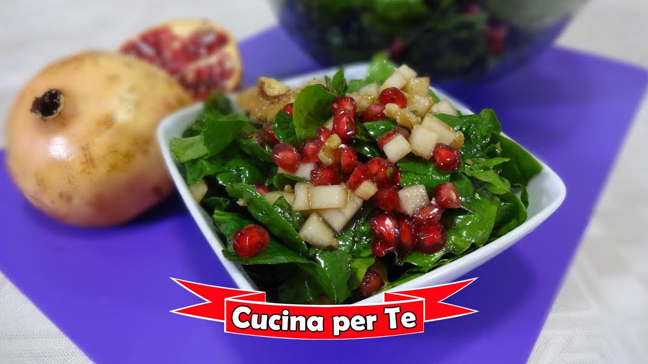 Insalata con spinaci e melograno - la Ricetta di Natale