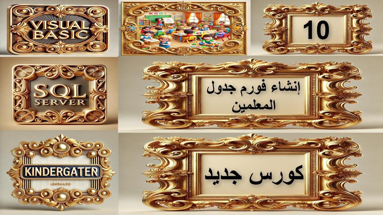 10_كورس جديد_فيجوال بيسك_قواعد البيانات_سيكوال سيرفر_رياض اطفال_إنشاء فورم جدول المعلمين