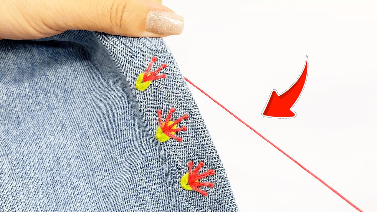 SECRET REVEALED! One Simple Stitch to Make Boring Jeans Instantly Beautiful