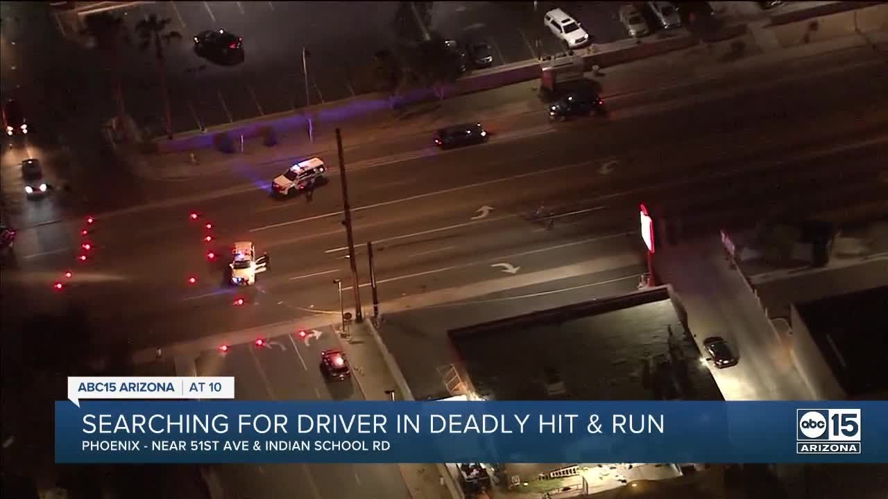Pedestrian struck and killed in Phoenix hit and run crash