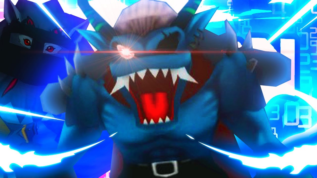 DEFEATING THE FIRST DUNGEON IN DIGIMON ROBLOX...