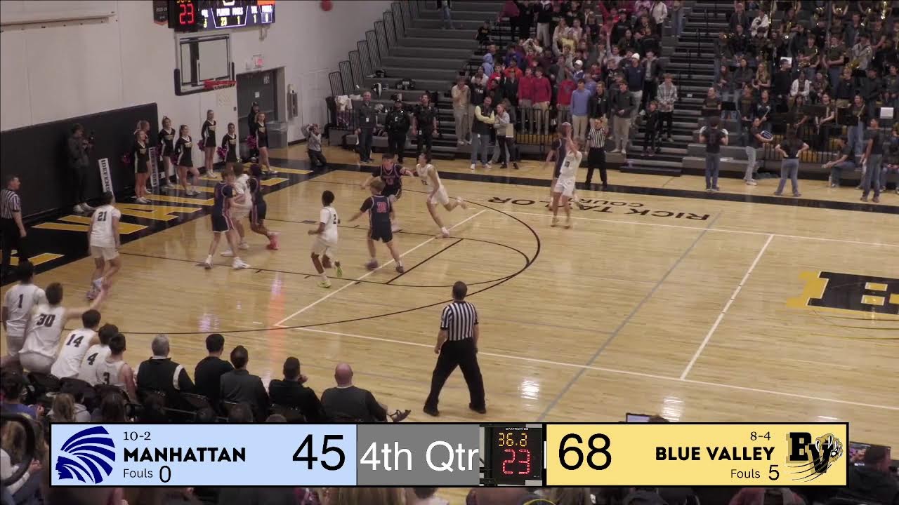 Blue Valley Tigers vs Manhattan Indians boys basketball