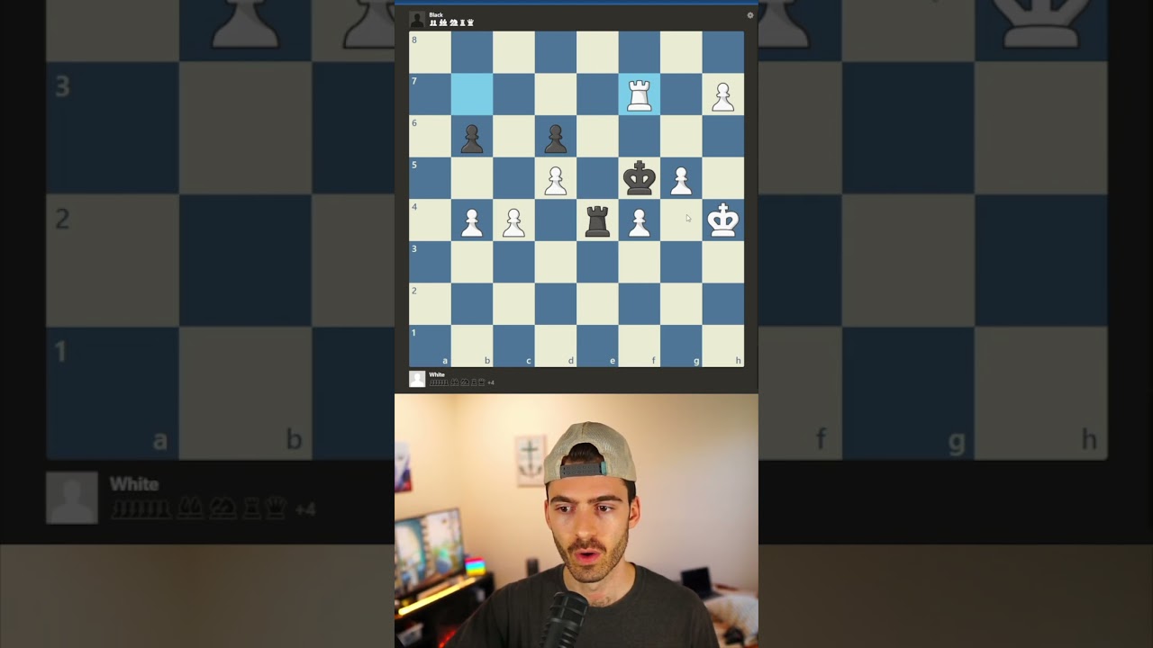 Can you convert this chess endgame to win? 🙉👑 #shorts #gaming #chess