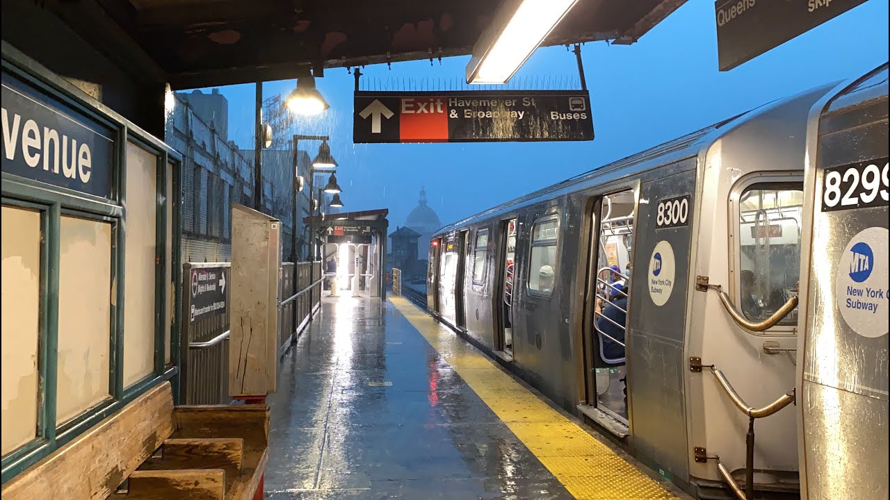 J and M Train Thunderstorm Action at Marcy Avenue - 7/22/20