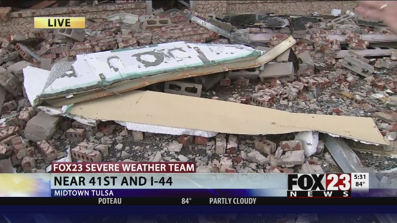 VIDEO: Tornado damage in midtown Tulsa