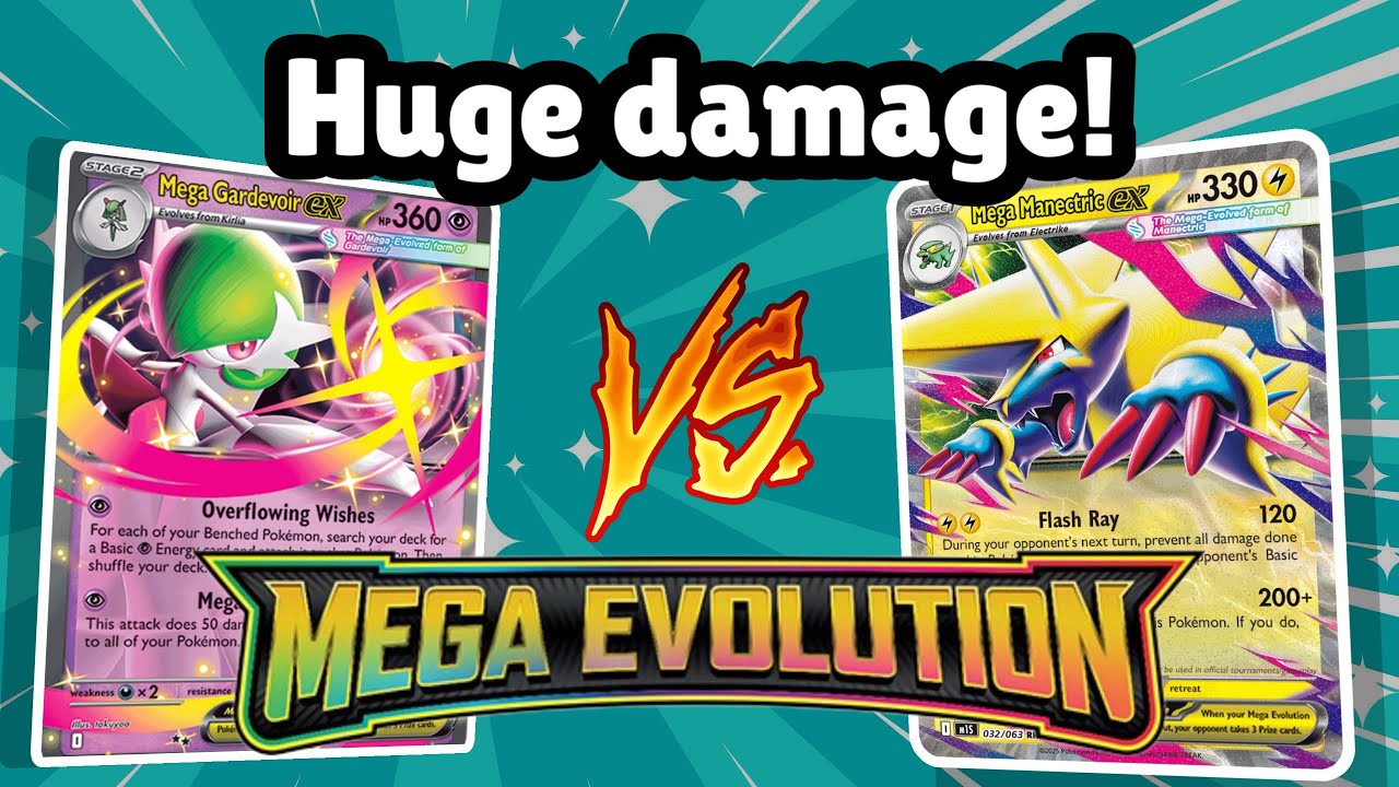 Mega Gardevoir ex W/ Mega Diancie VS Mega Manectric ex | Mega Evolution | Pokemon TCG