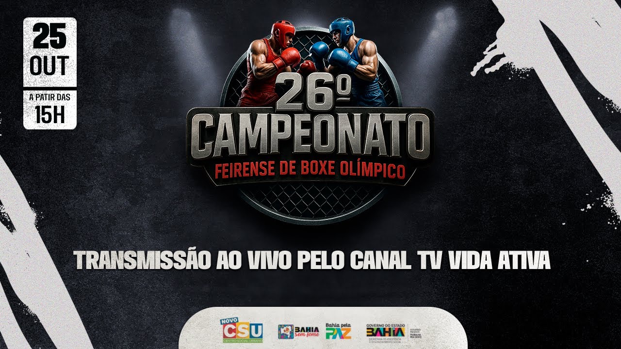 26&ordm; Campeonato Feirense de Boxe Ol&iacute;mpico | AO VIVO | CT VIDA ATIVA