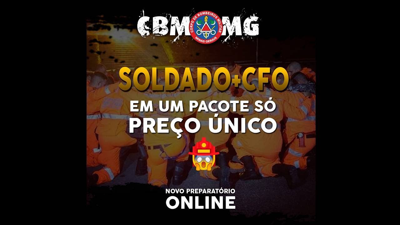 CURSO PREPARAT&Oacute;RIO CBM-MG CFO+SOLDADO 2020 (b&ocirc;nus +5000 quet&otilde;es)