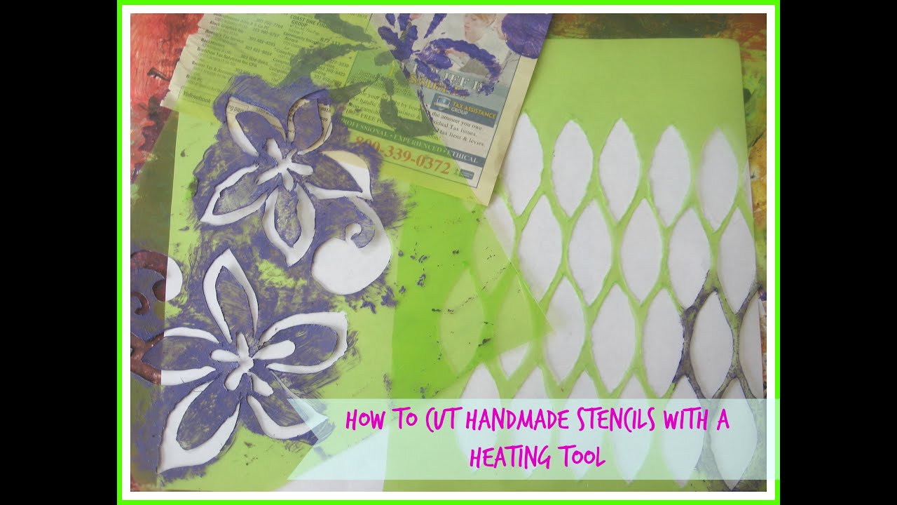 How to cut a stencil with a heating tool/ Handmade/ DIY Stencils