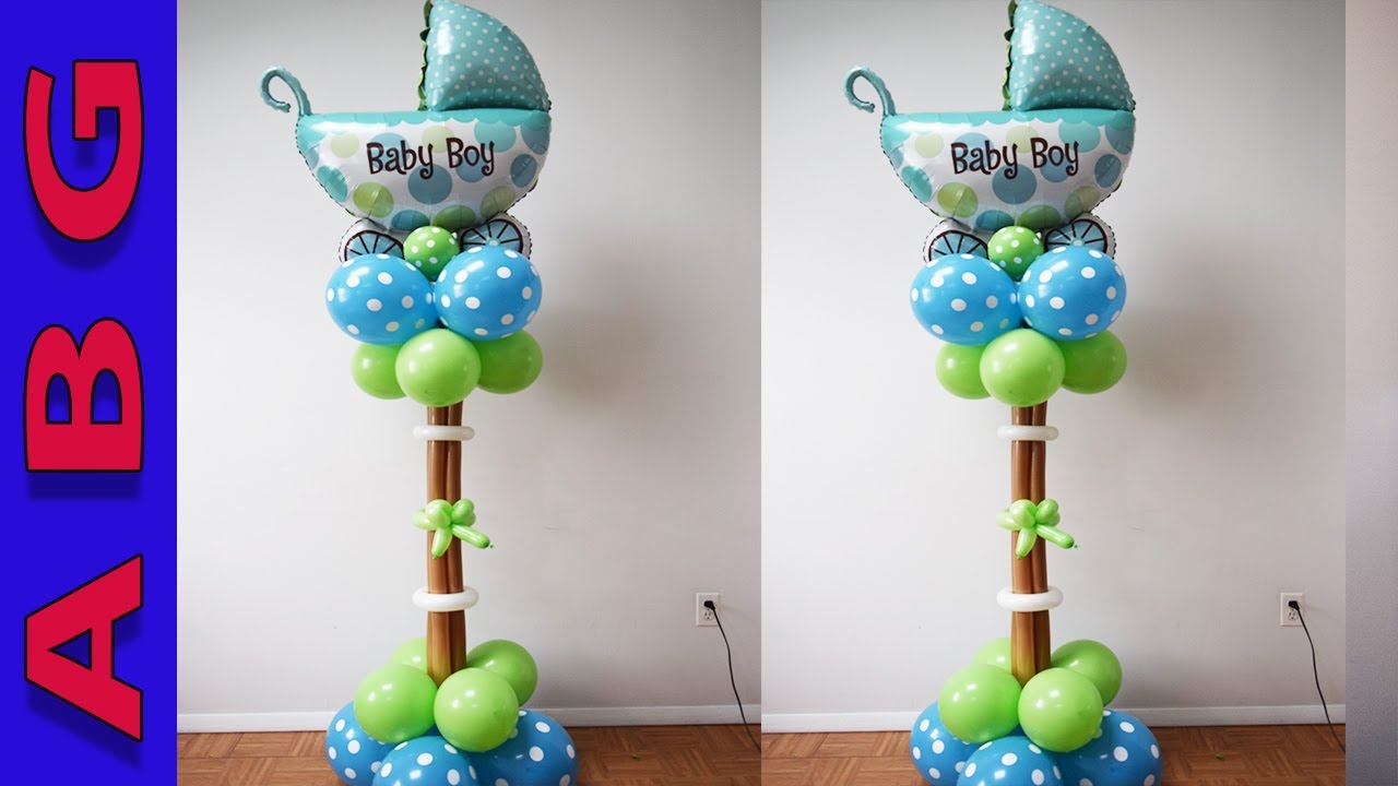 Baby Shower Balloon Carriage decoration tutorial