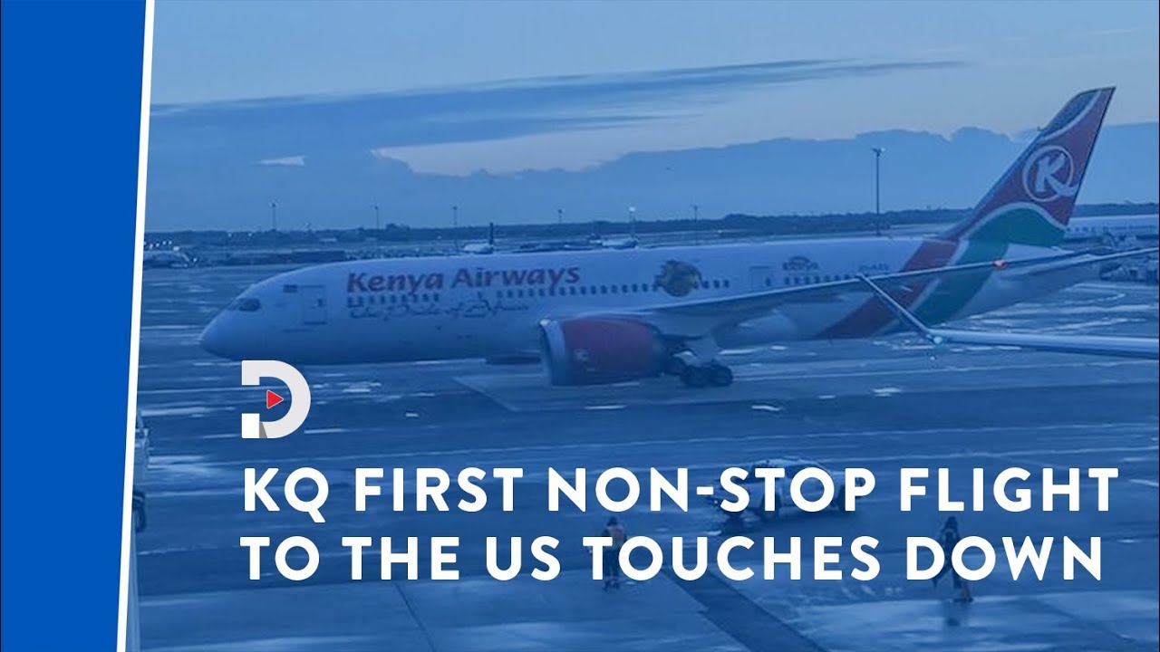 Kenya Airways inaugural non stop US flight touches down