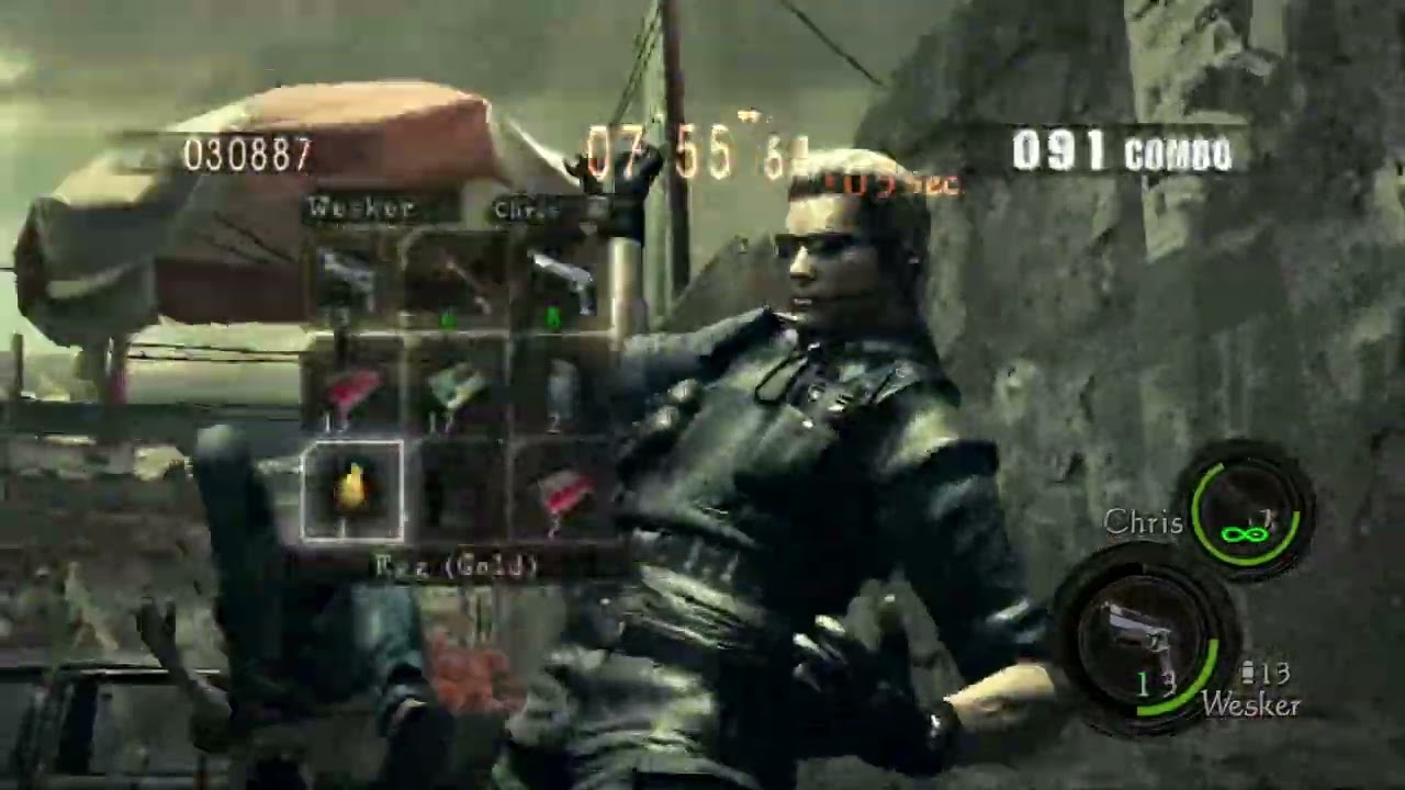 Resident Evil 5 Mercenaries Reunion Public Assembly Duo 1015k Chris HM & Wesker STARS