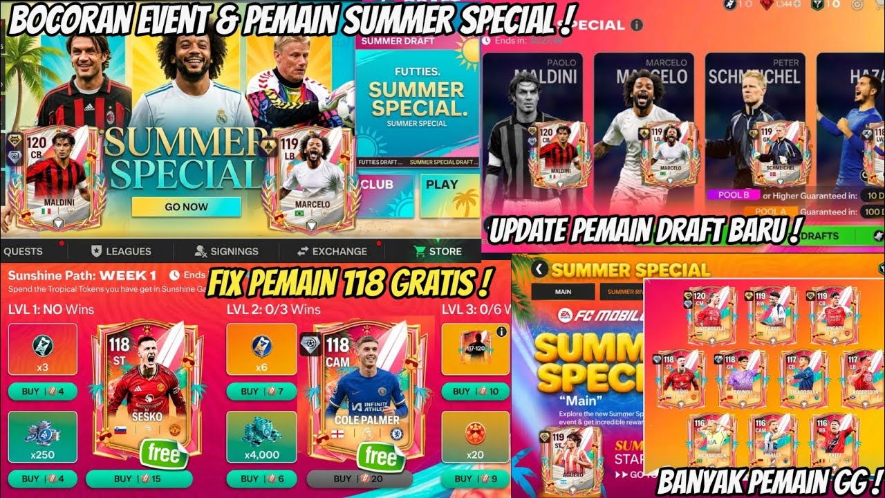 NEW SUMMER SPECIAL EVENT & PLAYER LEAK: CLAIM 118 FREE PLAYERS, MALDINI 120! NEW GG EVENT