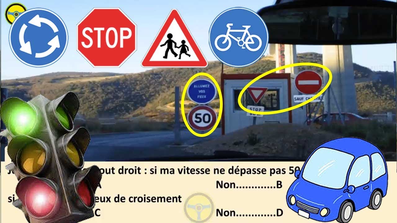 examen th&eacute;orique Code de la route 2022 Serie #6 permis de conduire - tests renforc&eacute;s test gratuit 😘