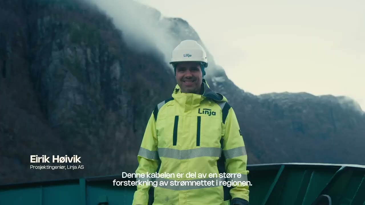 Sjøkabel i Hyefjorden med nettselskapet Linja