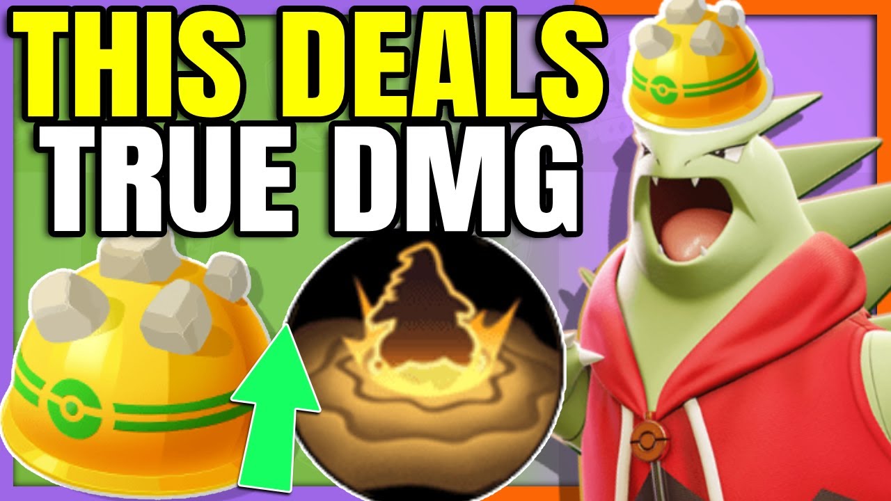 BUFFED ROCKY HELMET deals True Damage on TYRANITAR every 0.6 Seconds | Pokemon Unite