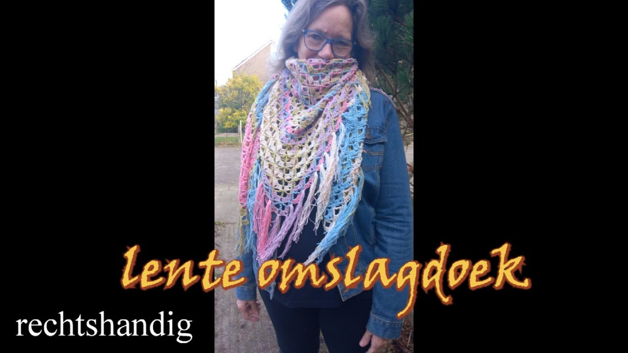 Haken - tutorial #597: Lente omslagdoek