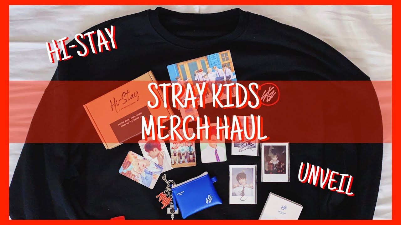 unboxing some stray kids merch haul~~ (hi-stay, unveil, polaroids)