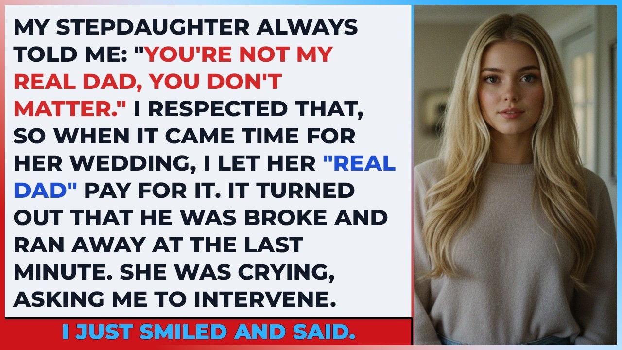 My Stepdaughter Always Told Me: “You're Not My Real Dad, You Don't Matter.” I Respected That..