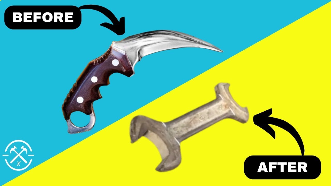 Making A Karambit Knife From An Old Soviet Wrench |Karambit Knife | Forging | Sword Making