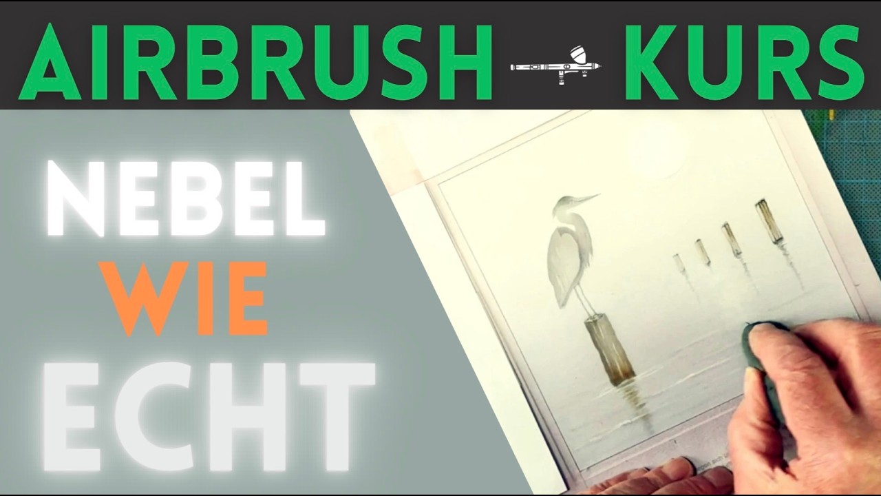🧑‍🎨🎨 W-020  Airbrush-Kurs Teil 1: Nebel, der wie echt aussieht! Airbrush-Technik Schritt für Schritt