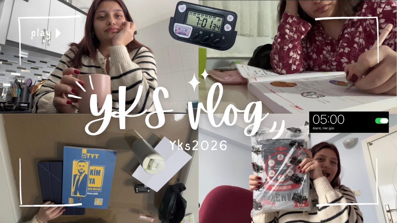 YKS ders çalışma vlog #yks2026 || kitap kargosu, fizik konularını baştan alıyorum, 7 saat ders