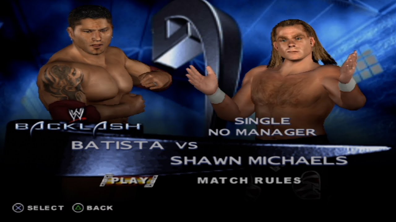 WWE SmackDown! vs. Raw - Batista VS Shawn Michaels (SINGLE)
