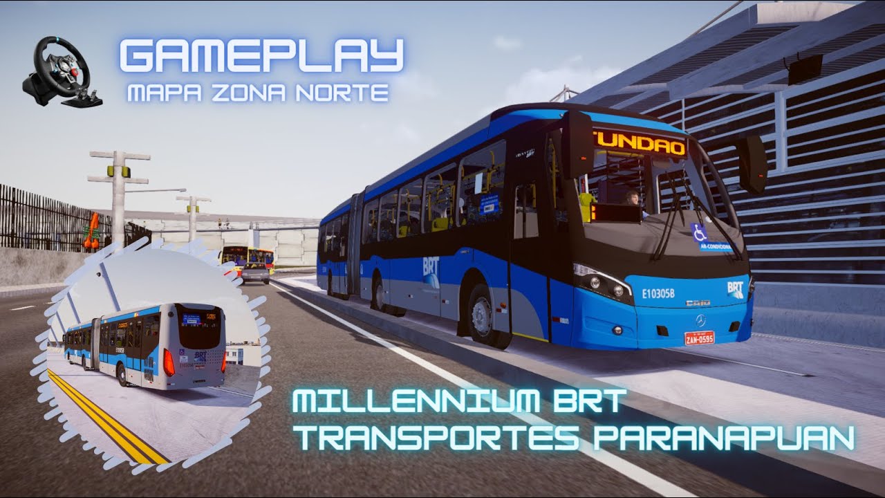🔵 PROTON BUS - BRT RJ DE VICENTE DE CARVALHO ATÉ O FUNDÃO - GAMEPLAY MAPA ZN RJ - G29 🔵