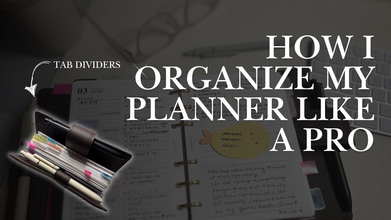 Sections of my planner explained