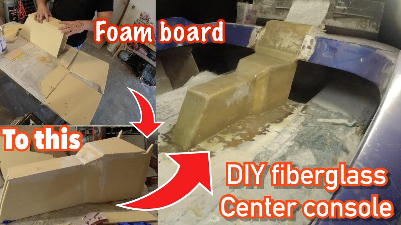Building a fiberglass center console out of foam for my Home built speed boat