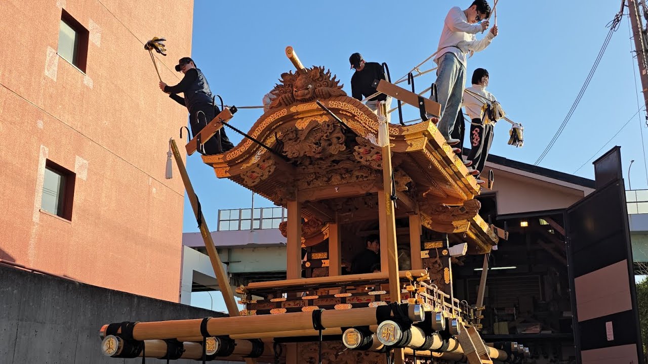 令和8年   東明 だんじり  新年小屋開き   鳴り物  (2回目)