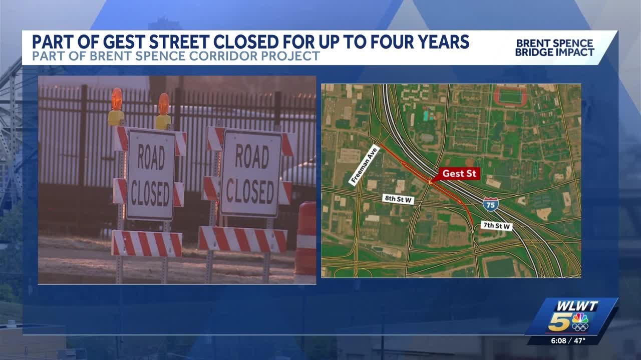 Brent Spence Bridge Corridor Project to close part of Gest Street for 4 years
