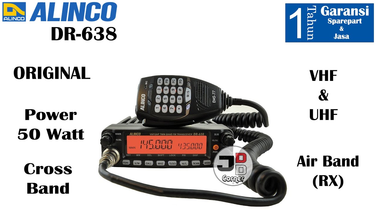 Unboxing RIG Alinco DR-638 Dual Band Crossband Airband Garansi Resmi 1 Tahun Japan | JDD Corner