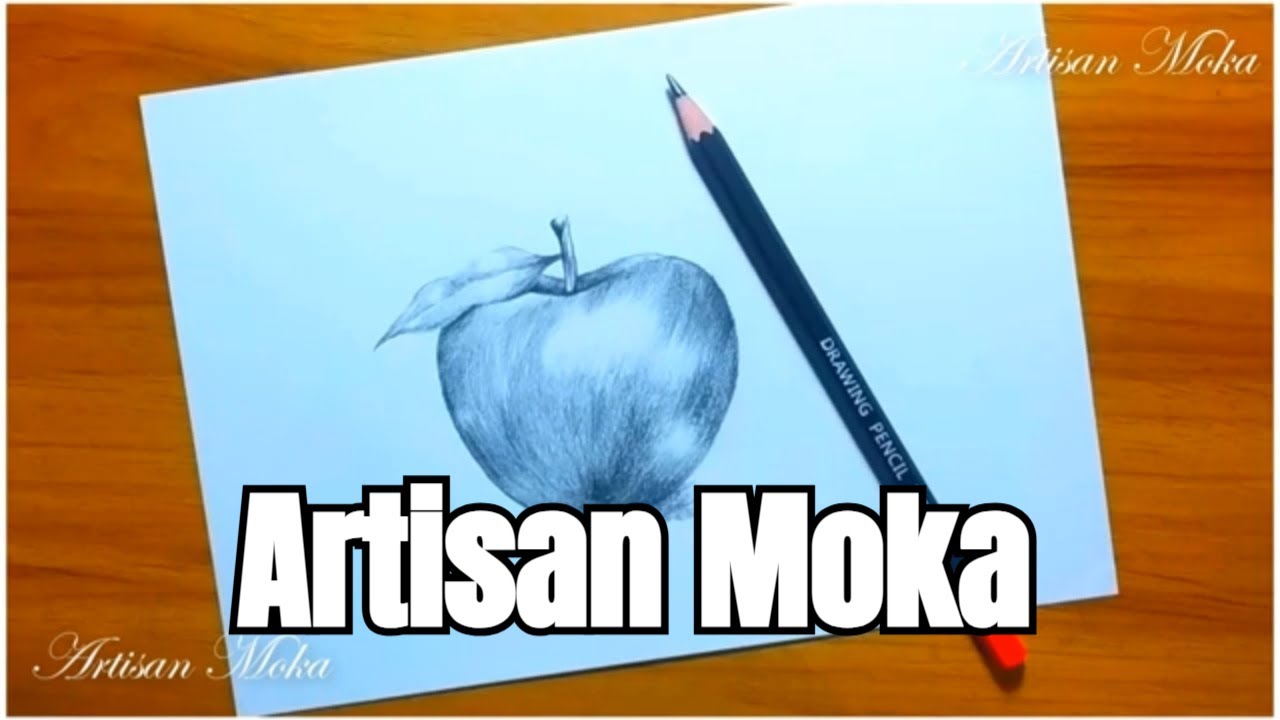 Art249| Dessin pomme - Comment dessiner une pomme FACILEMENT | How to draw apple |Easy apple drawing