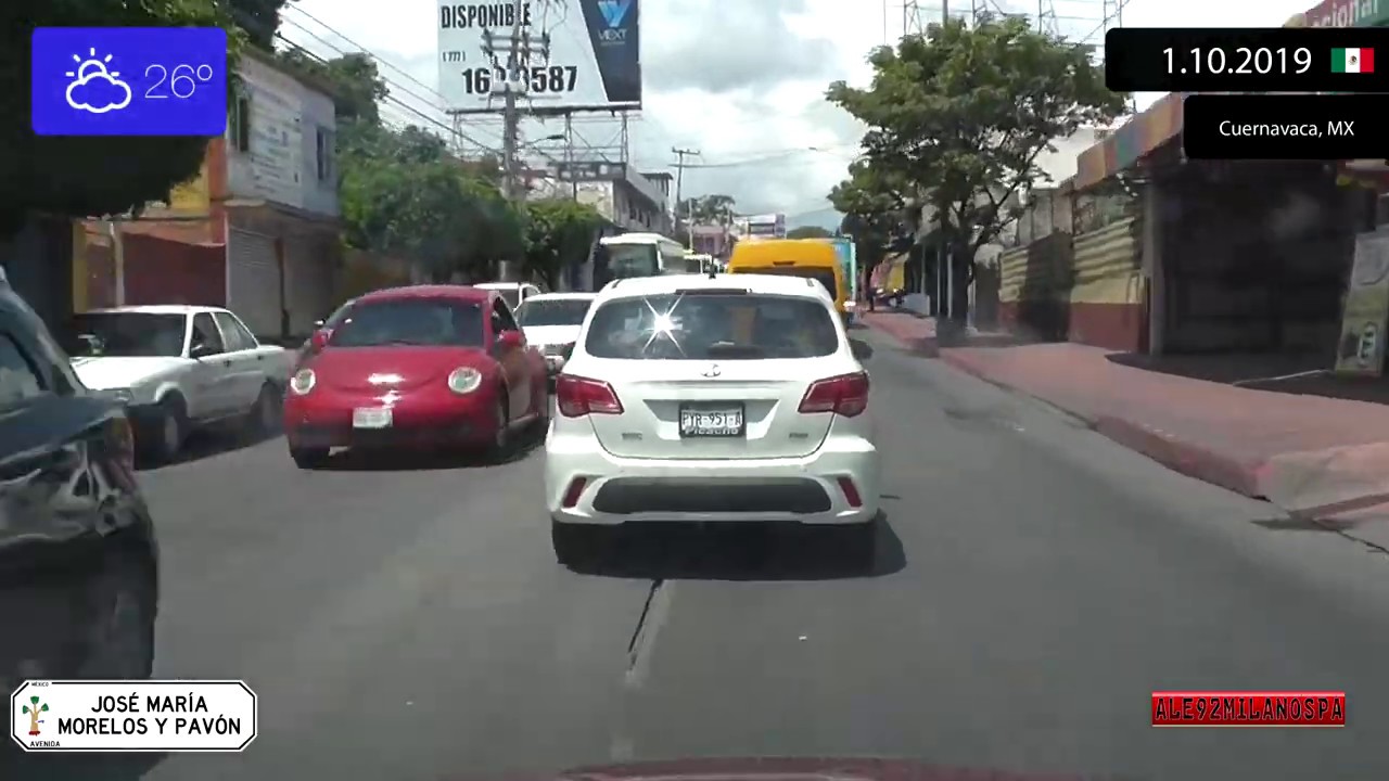 Driving through Cuernavaca (Mexico) 1.10.2019 Timelapse x4