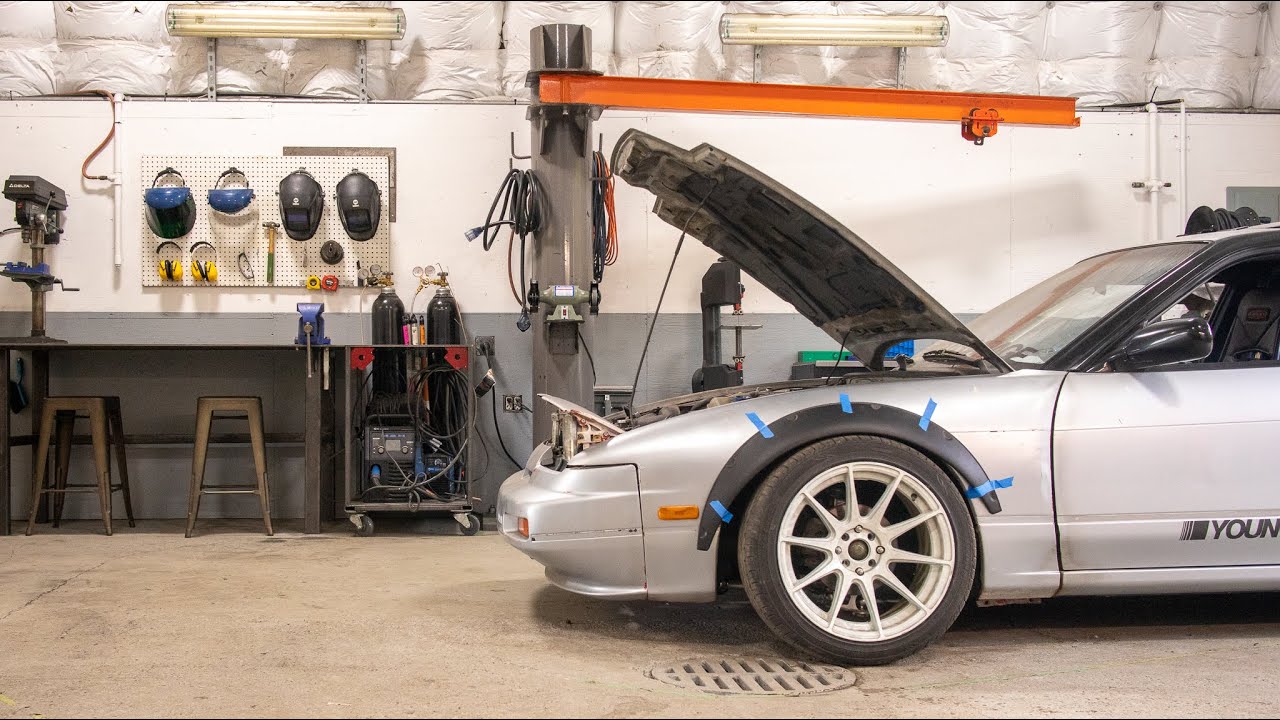240sx angle kit install (FDF Fab, S13)